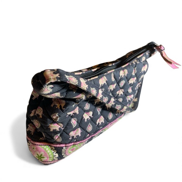 Vera Bradley Black and Pink Elephant Hobo Bag - Picture 2 of 8